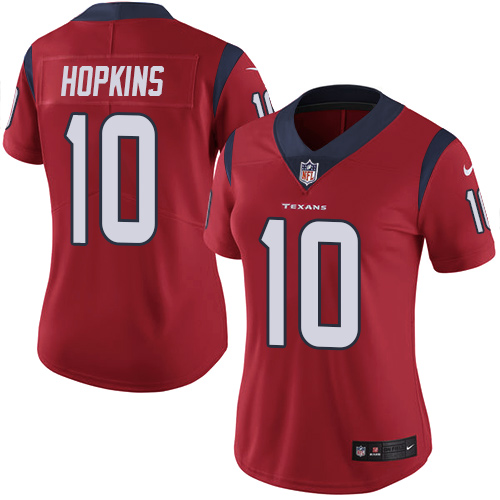 Women Houston Texans #10 Hopkins red Nike Vapor Untouchable Limited NFL Jersey